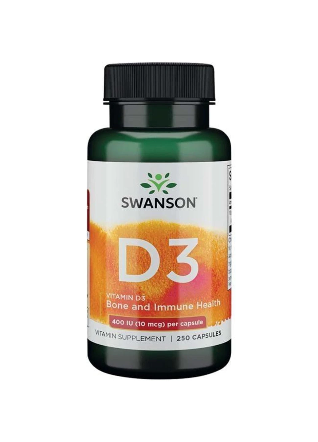Вітамін Д Vitamin D 400 IU 250 капсул Swanson (255409300)