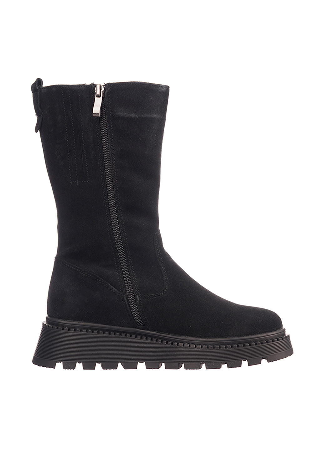 Черные зимние полусапоги No Brand