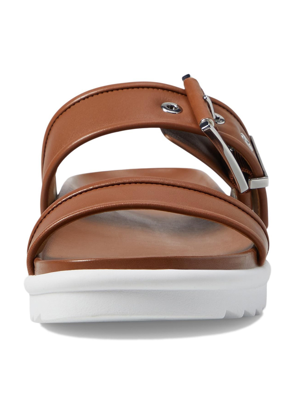 Коричневые шлепанцы Michael Kors с белой подошвой