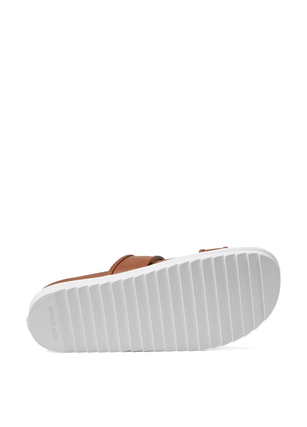 Коричневые шлепанцы Michael Kors с белой подошвой