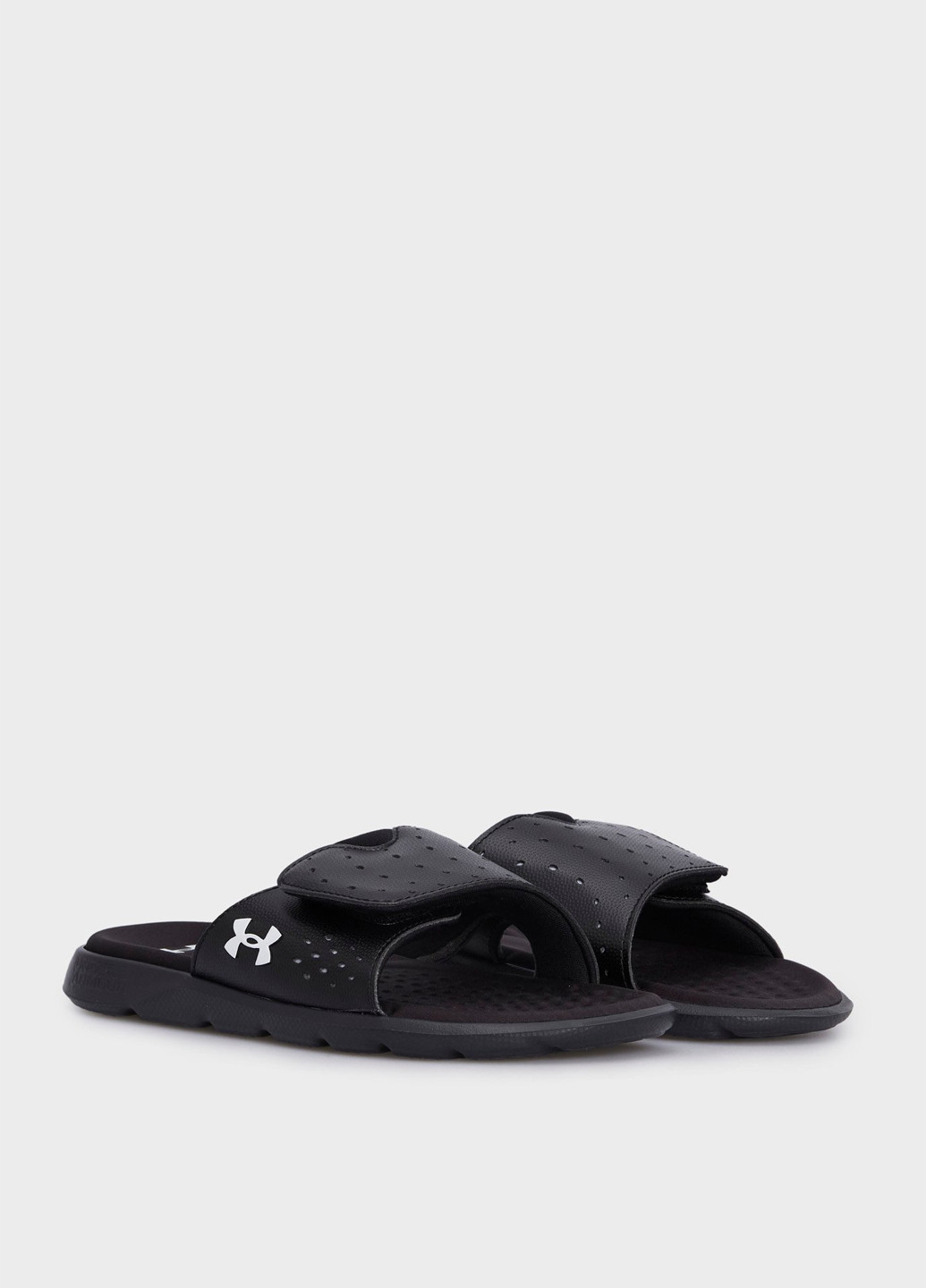Черные шлепанцы Under Armour с перфорацией