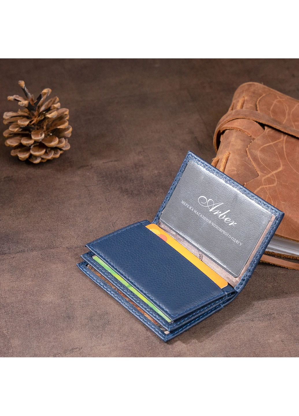 Жіночий шкіряний гаманець-візитниця 10х6,5х1 см st leather (252133834)