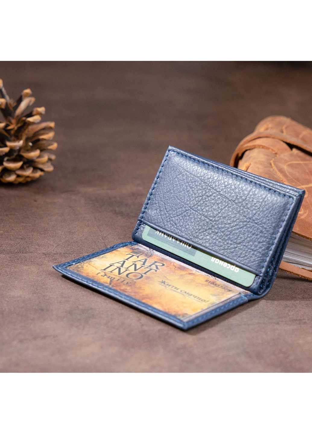 Жіночий шкіряний гаманець-візитниця 10х6,5х1 см st leather (252133834)