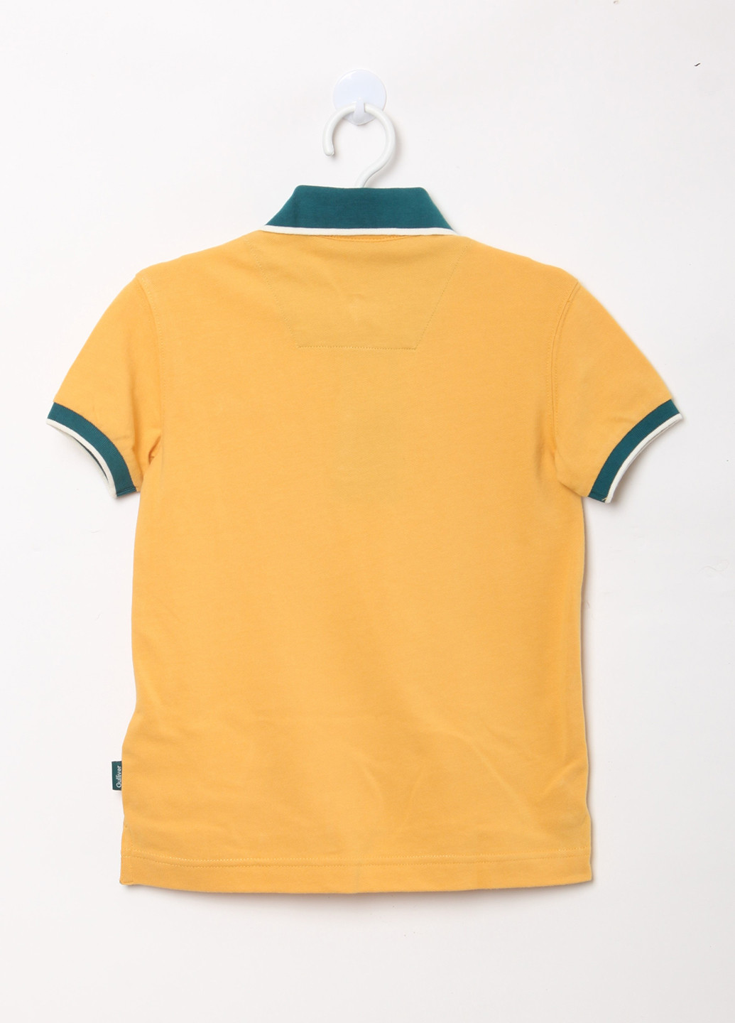 Желтая детская футболка-поло для мальчика Gulliver однотонная