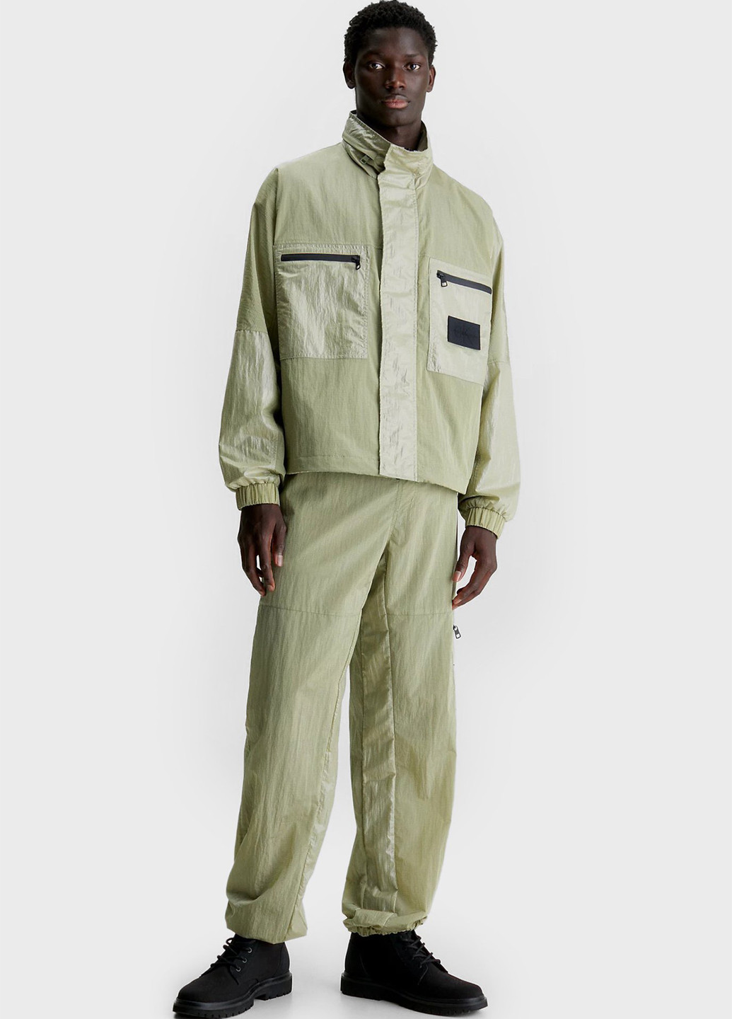 Зеленые кэжуал демисезонные карго брюки Calvin Klein Jeans