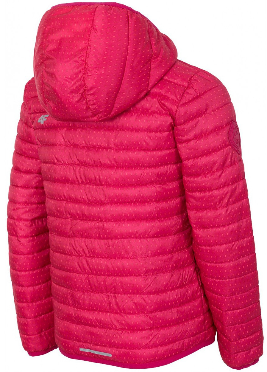 Рожева куртка пухова для дівчат рожевий (j4z17-jkud201-797) 4F