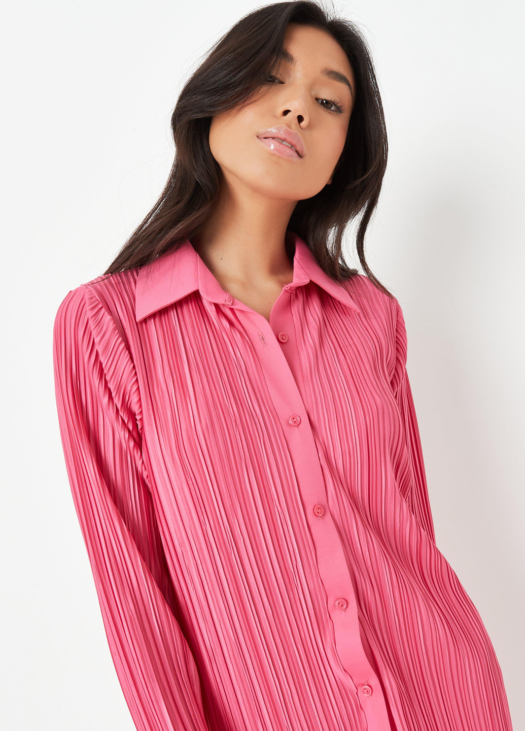 Розовая кэжуал рубашка однотонная Missguided