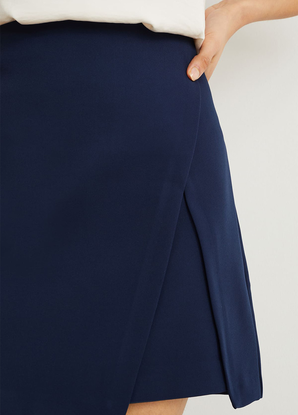Темно-синяя кэжуал однотонная юбка C&A