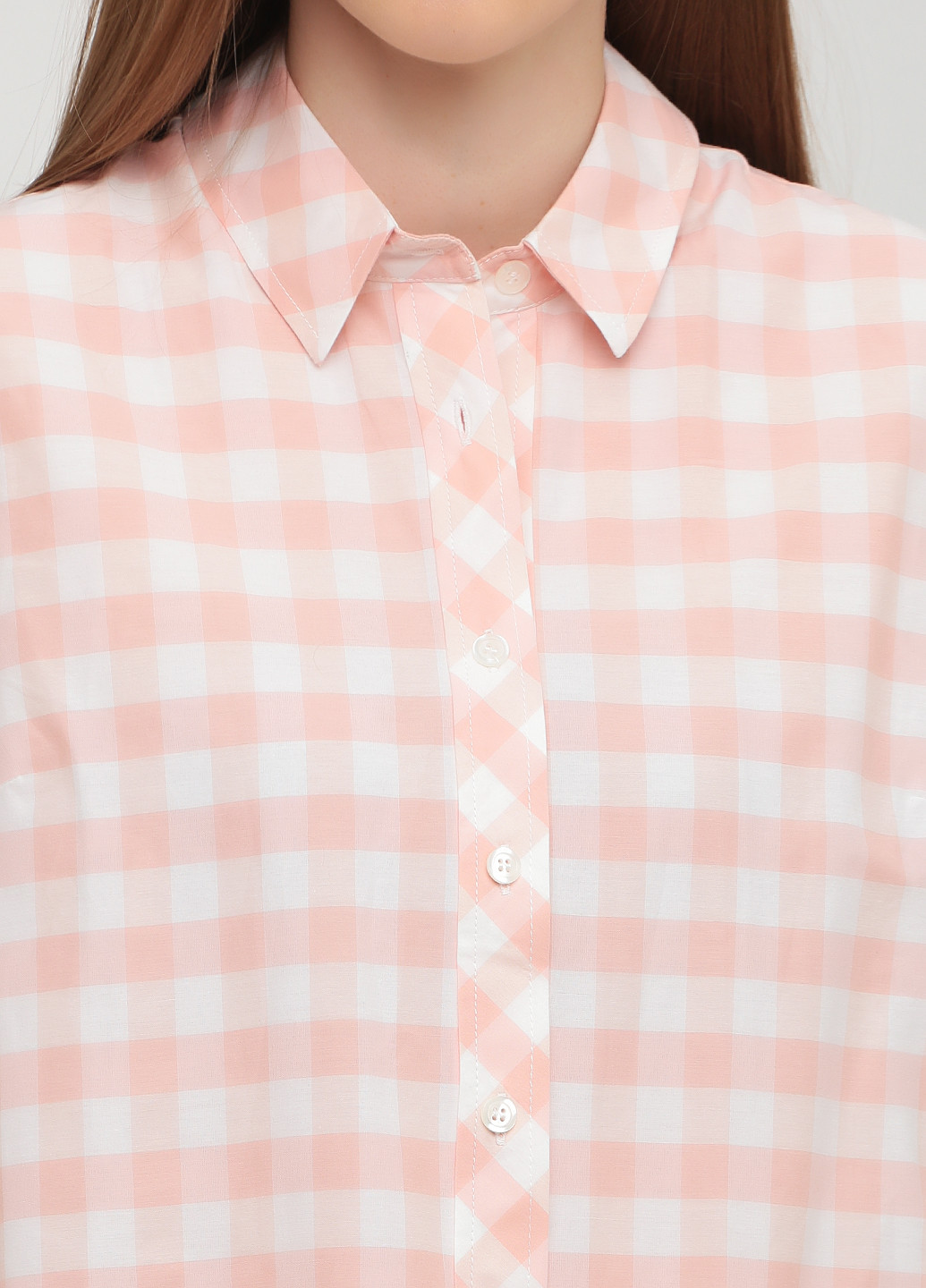 Светло-розовая кэжуал рубашка в клетку Asos