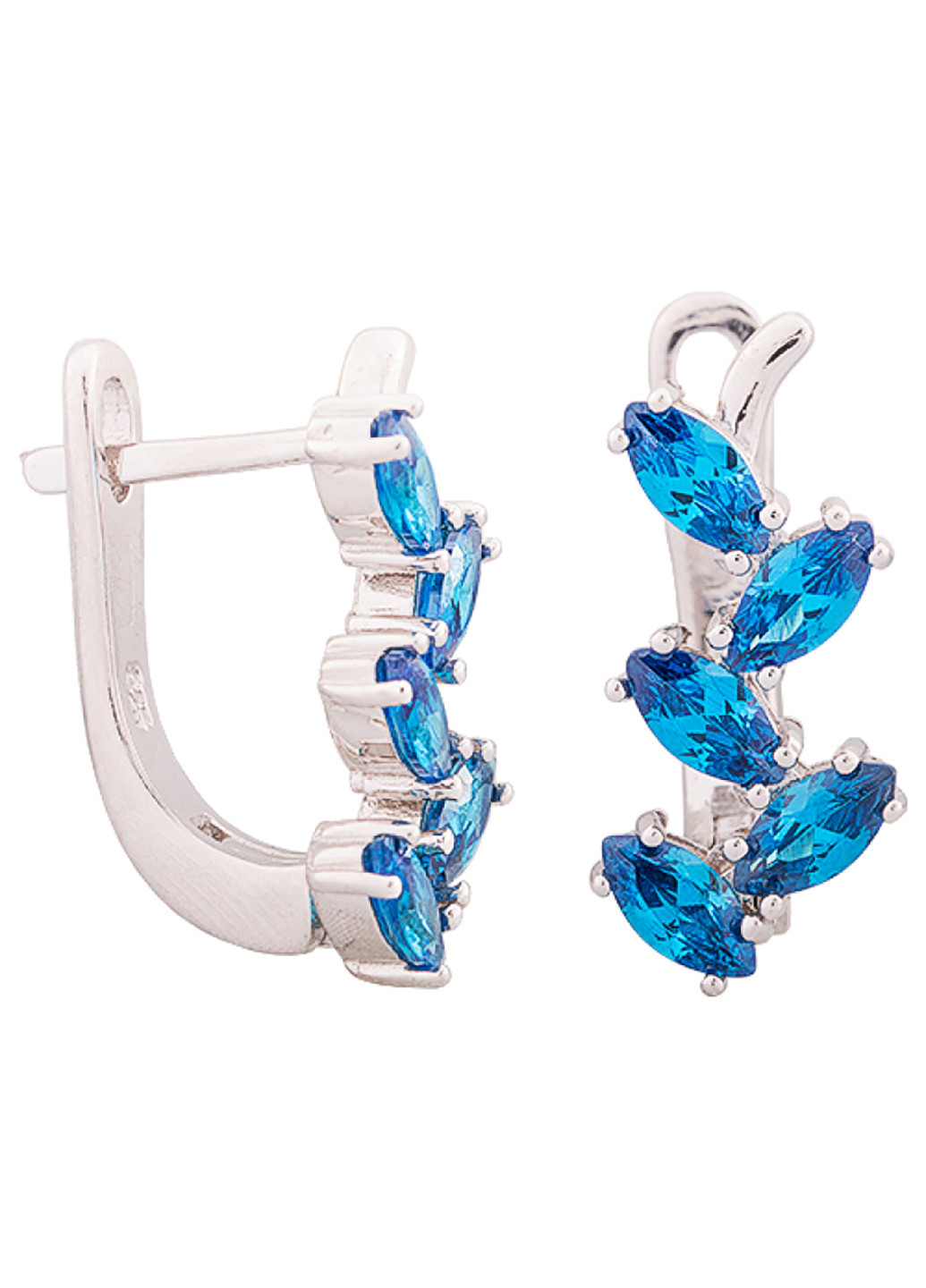 Срібні сережки з фіанітами с2флт / 389 Silvex925 (201169681)