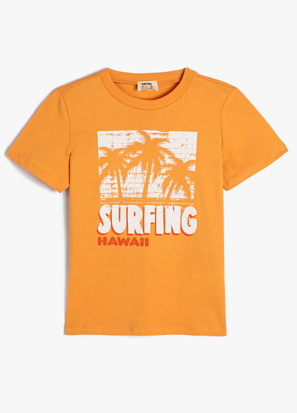 Оранжевая летняя футболка KOTON