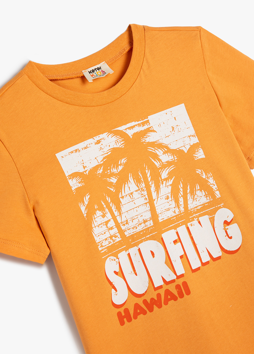 Оранжевая летняя футболка KOTON