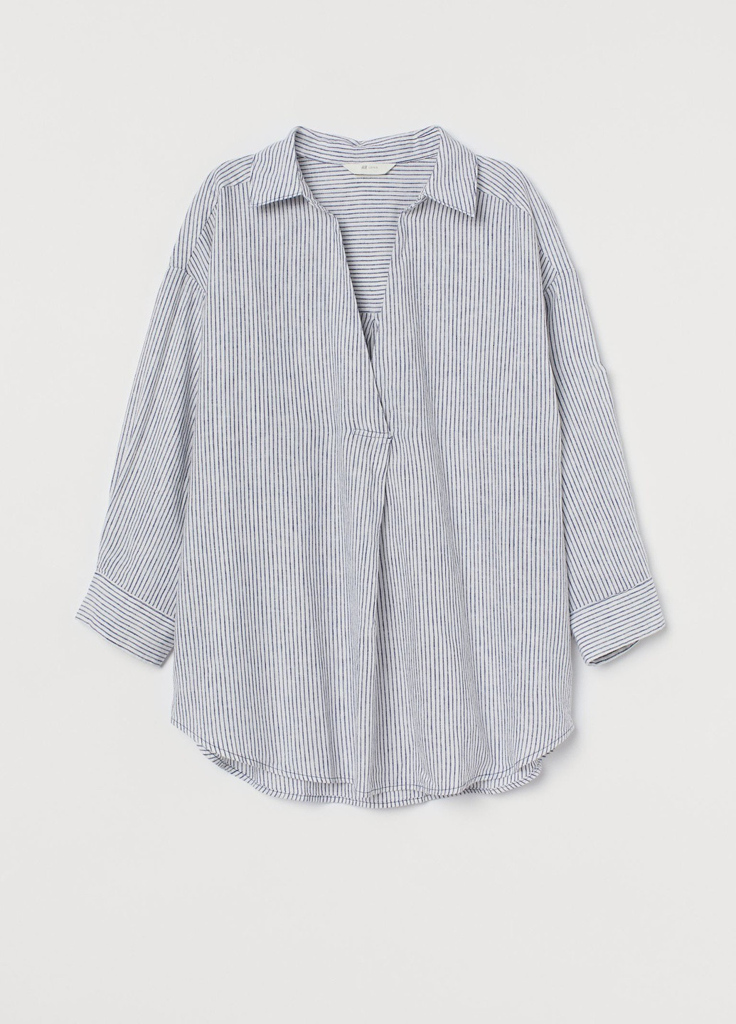 Біла літня блуза лляна H&M