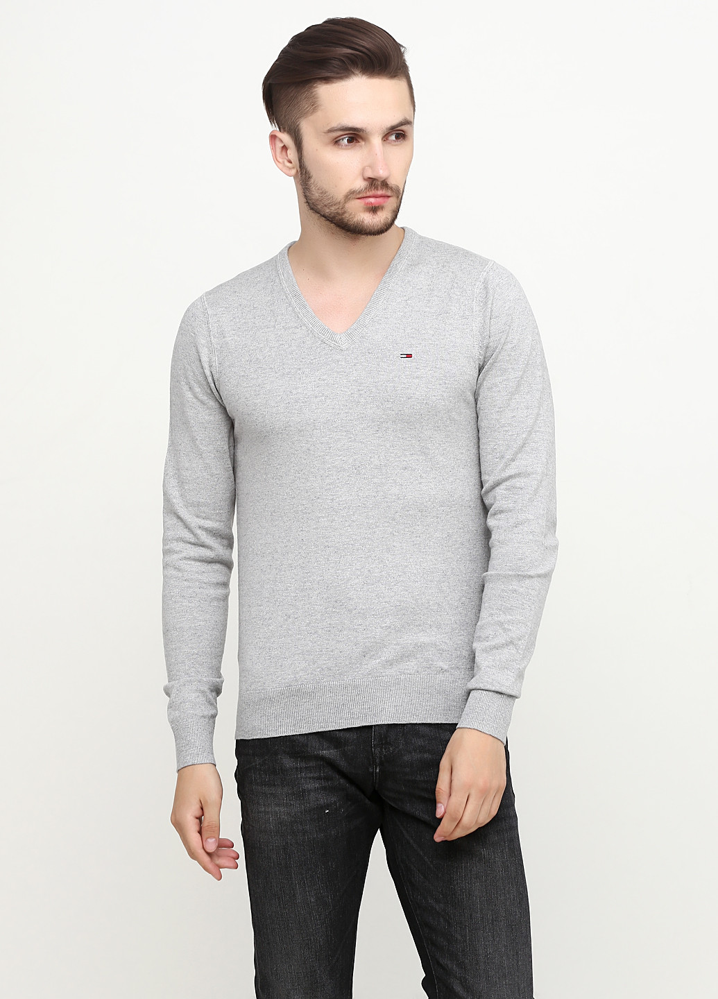 Светло-серый демисезонный пуловер пуловер Tommy Hilfiger