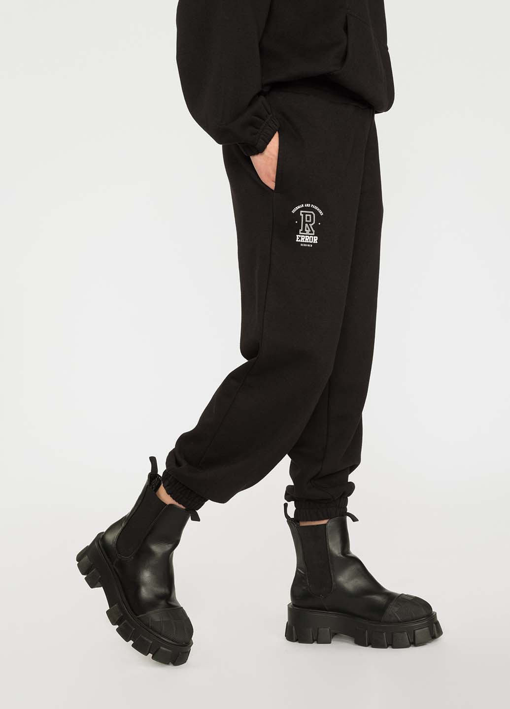 Черные спортивные демисезонные джоггеры брюки Reporter Young