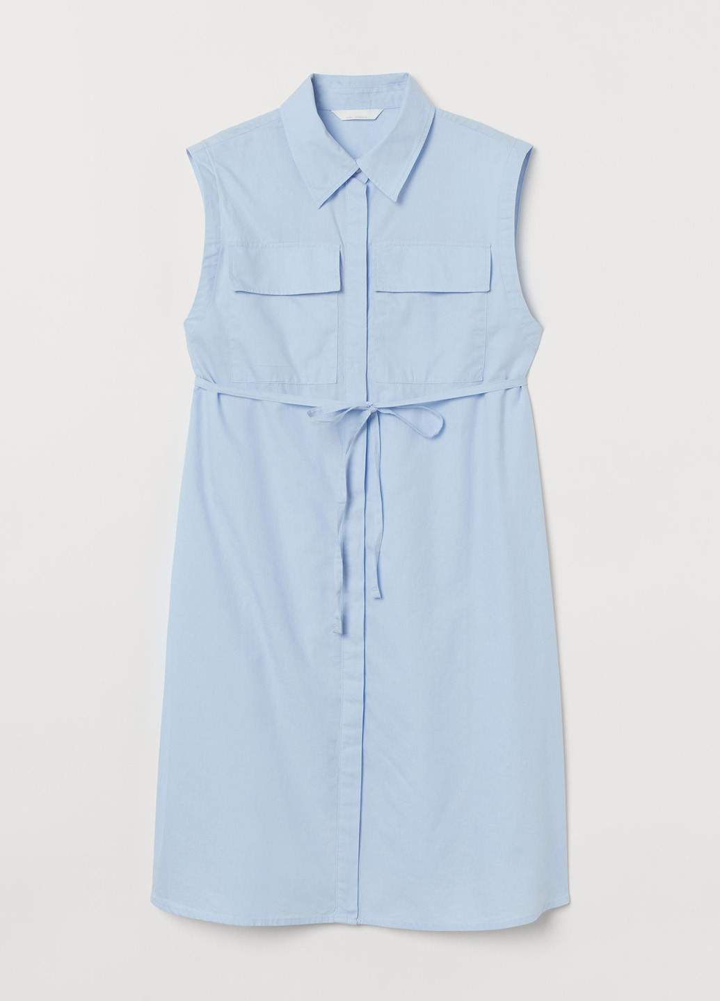 Блакитна кежуал плаття для вагітних сорочка H&M однотонна