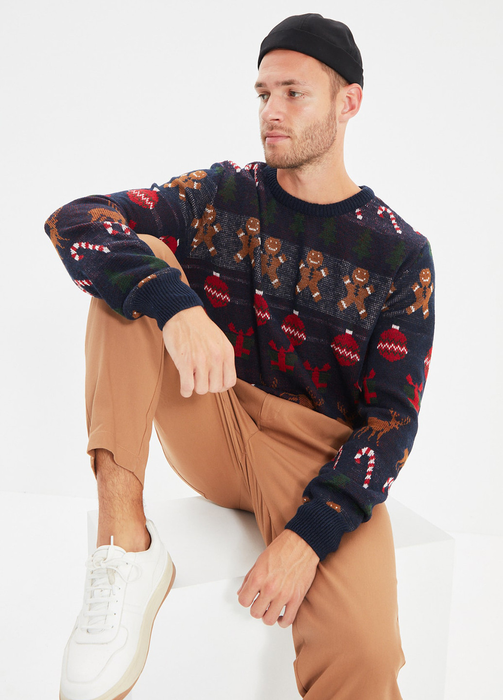 Темно-синий демисезонный джемпер джемпер Trendyol