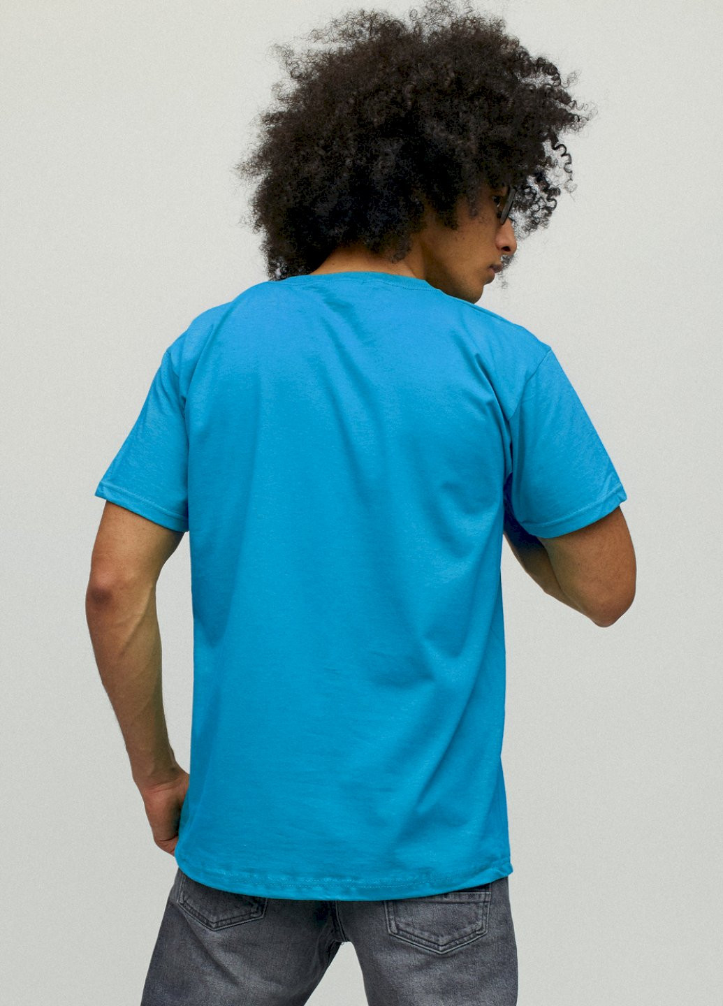 Светло-синяя футболка мужская YAPPI