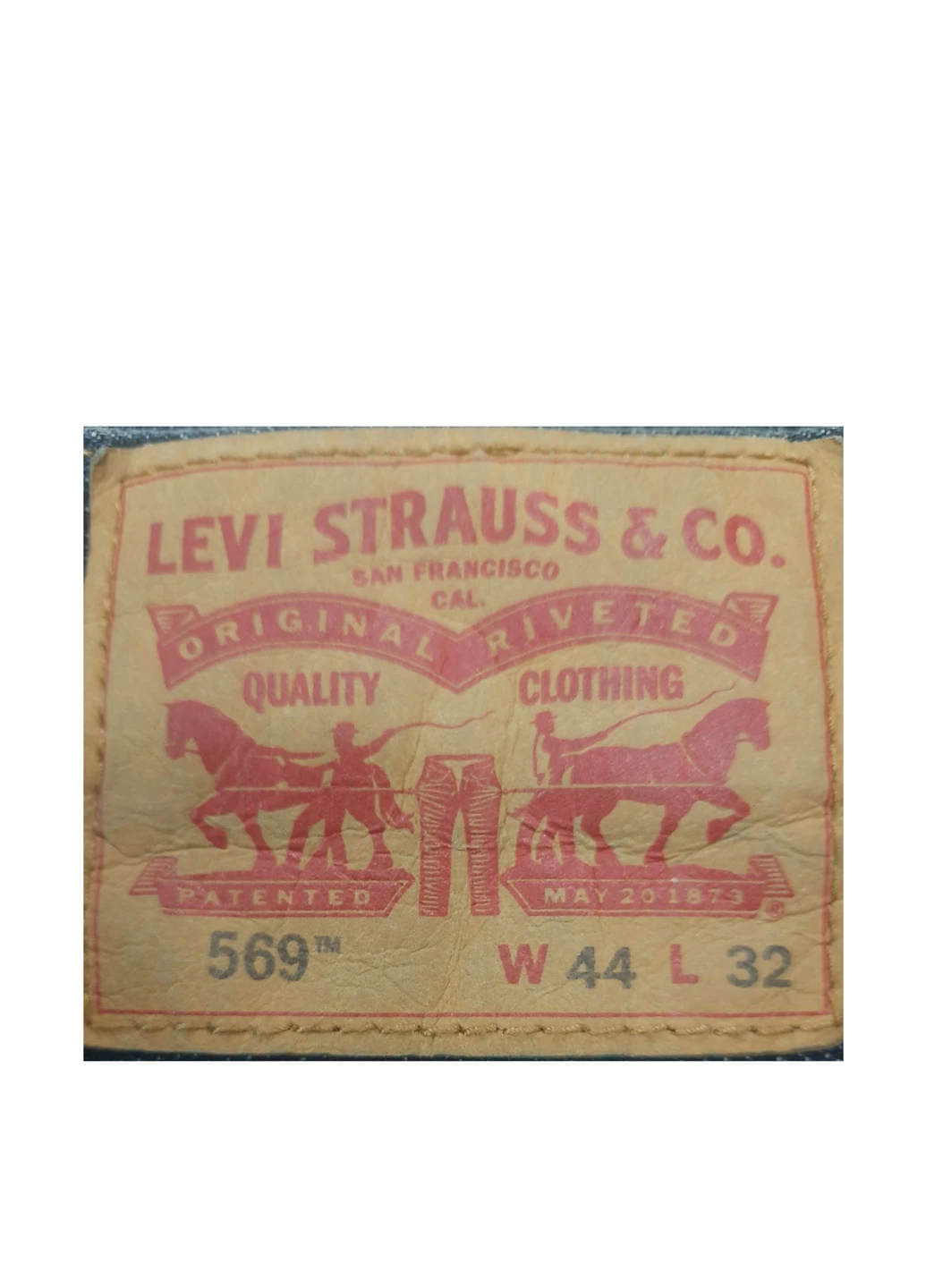 Синие демисезонные прямые джинсы Levi's