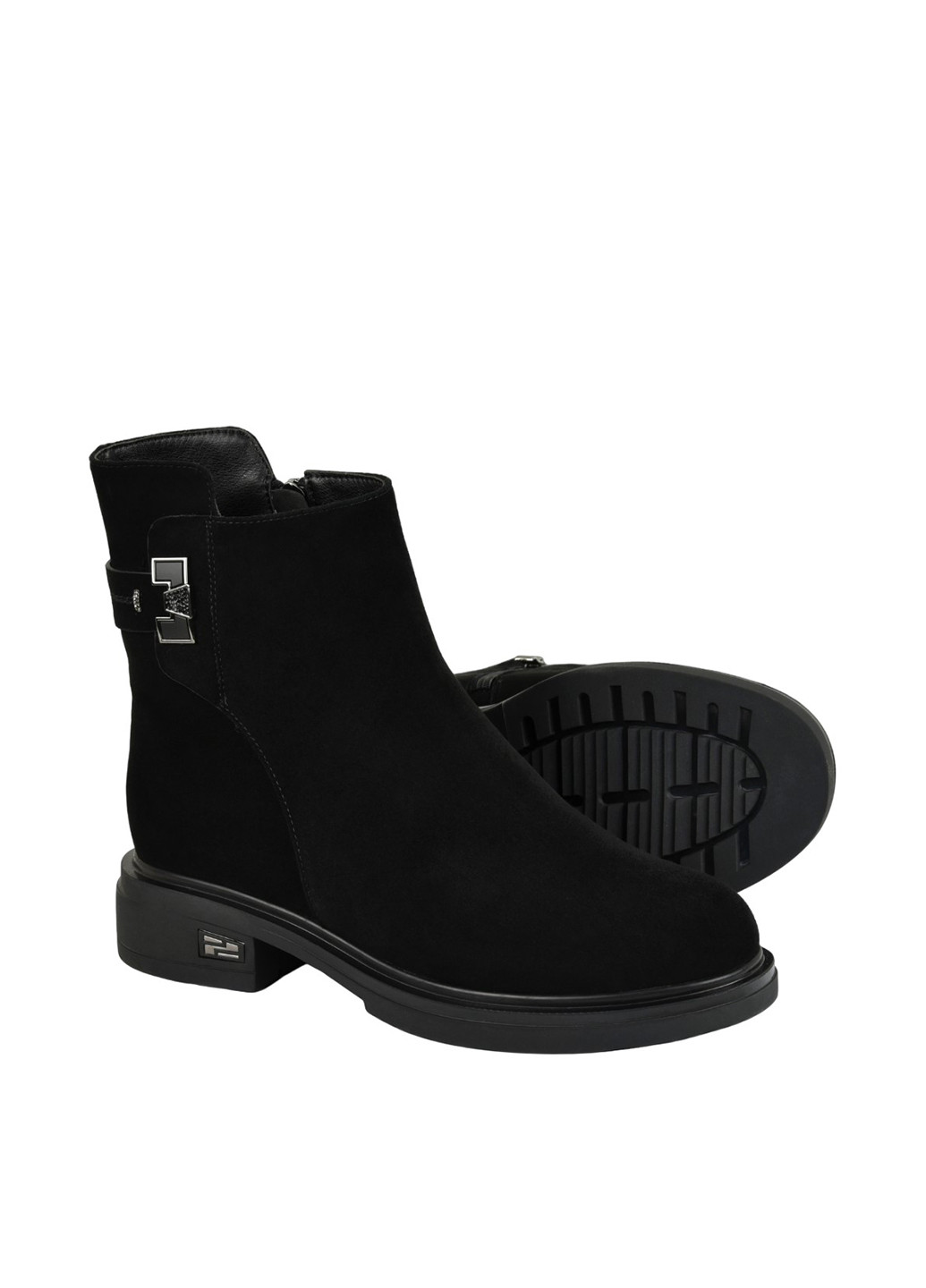 Зимние ботинки Blizzarini с пряжкой из натуральной замши