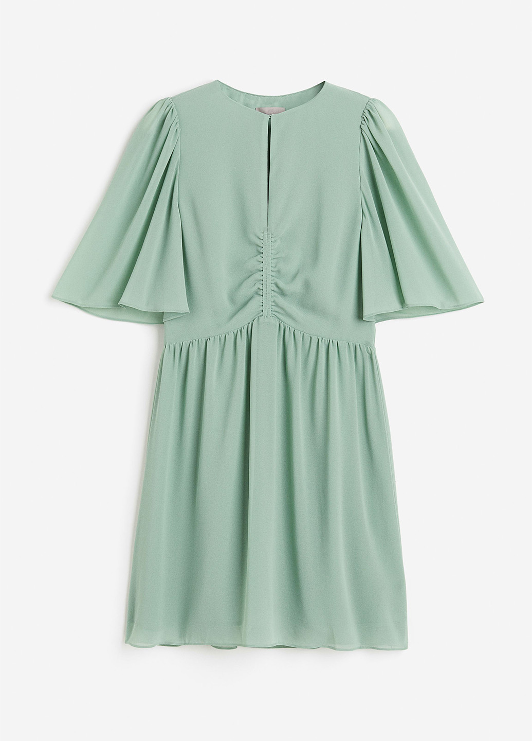 Мятное кэжуал платье H&M однотонное