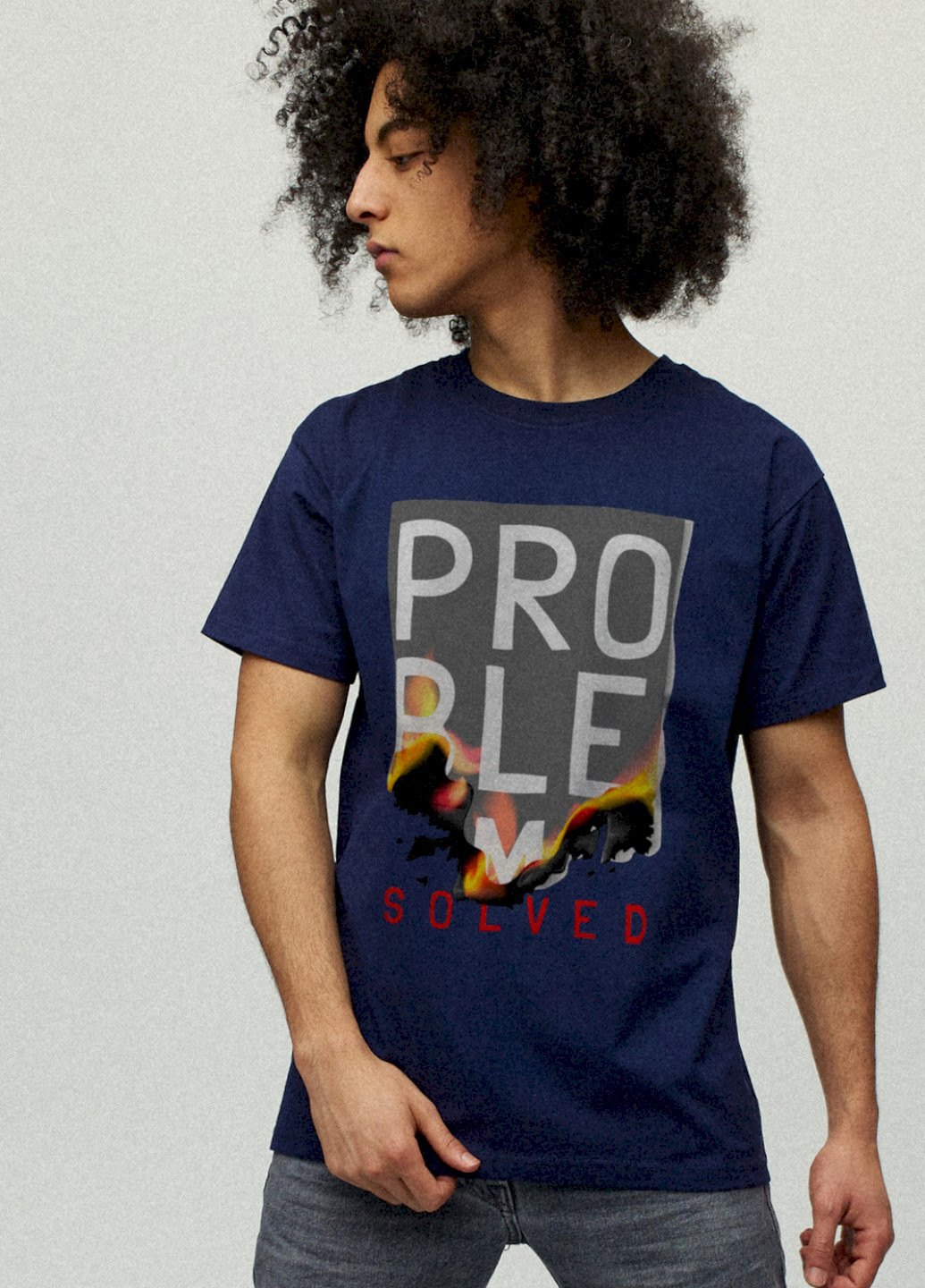 Темно-синя футболка чоловіча YAPPI