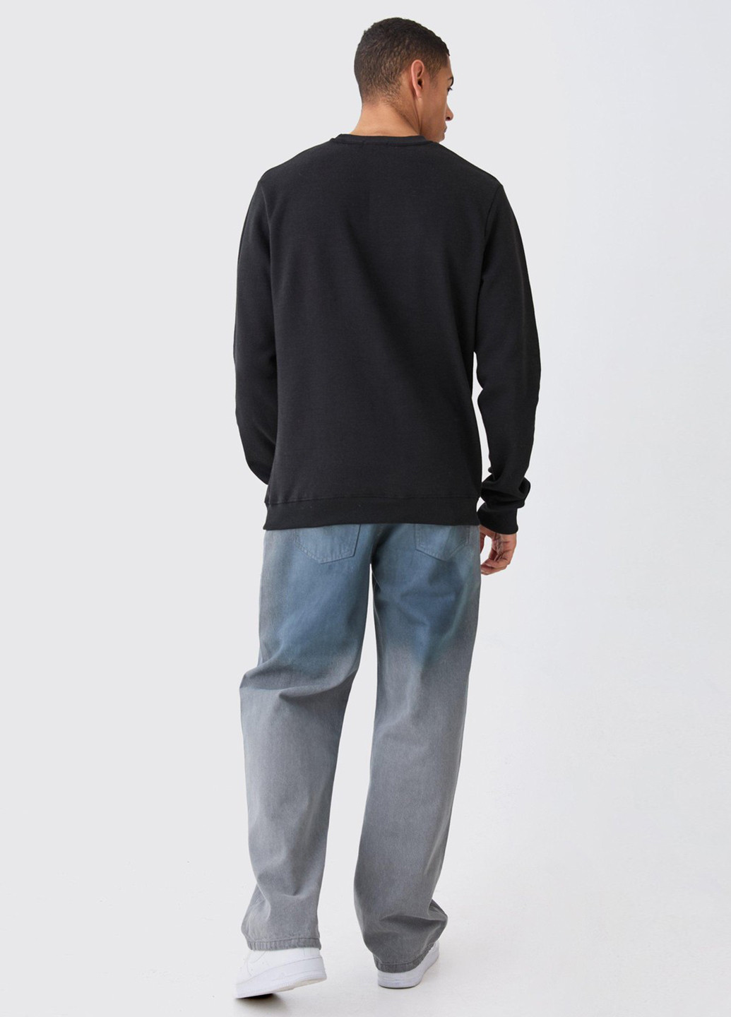 Чорний світшот Boohoo однотонний без декору (300466425)