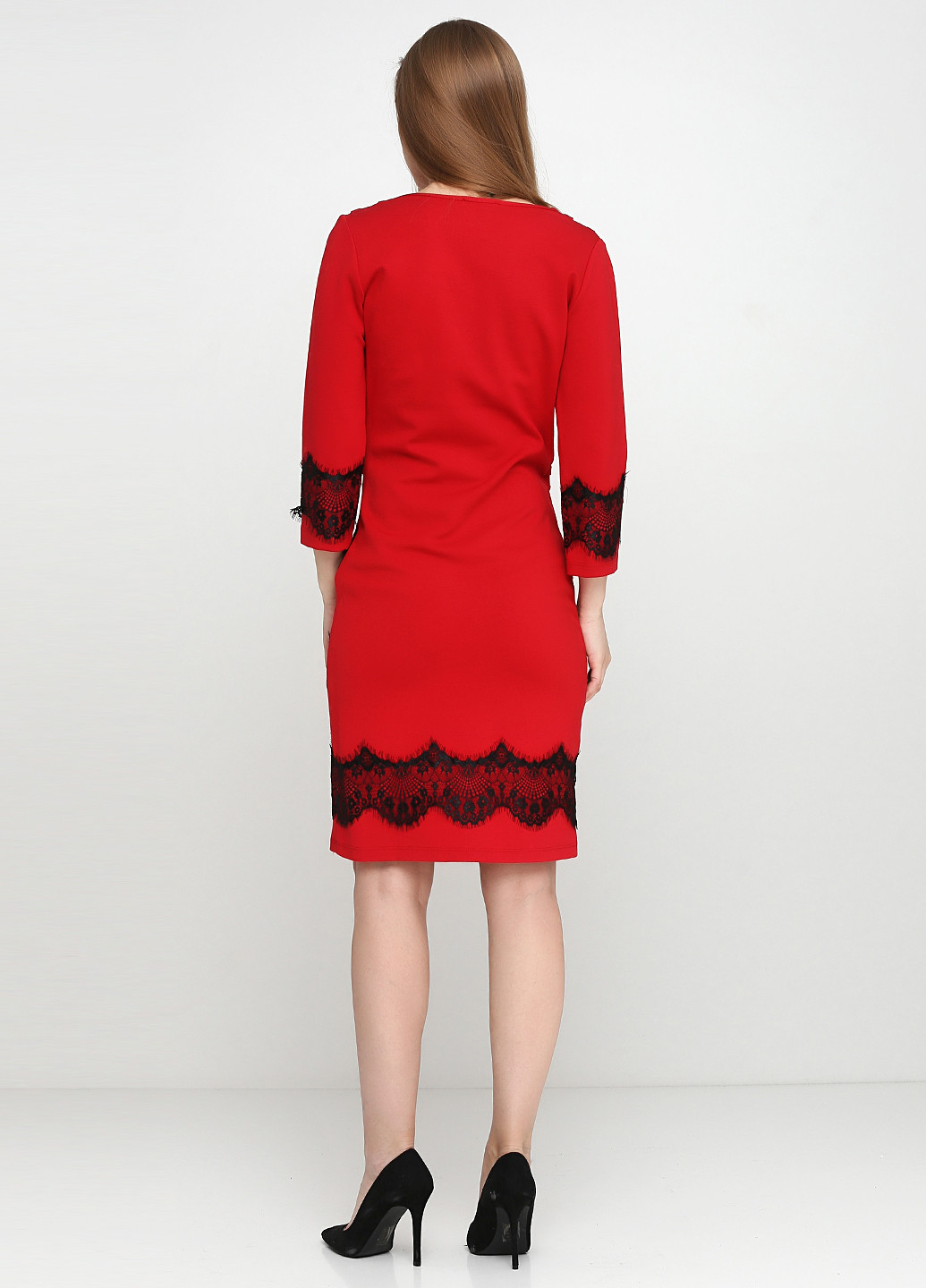 Червона кежуал сукня футляр Ageless однотонна