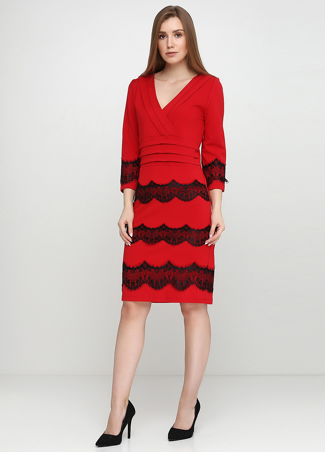 Червона кежуал сукня футляр Ageless однотонна