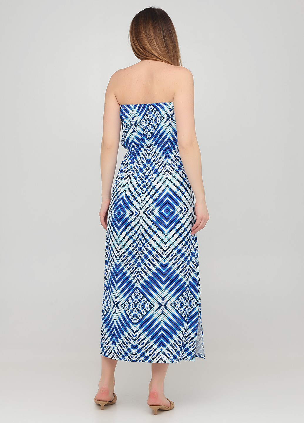 Морської хвилі кежуал сукня бандо F&F з геометричним візерунком
