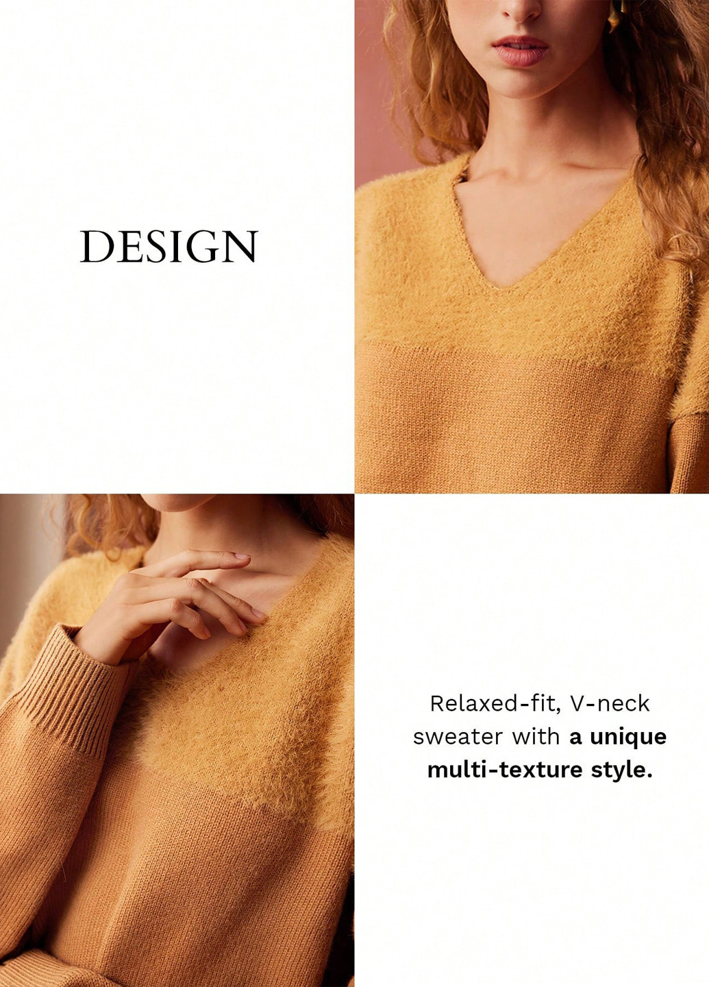 Светло-коричневый зимний пуловер пуловер SHEIN