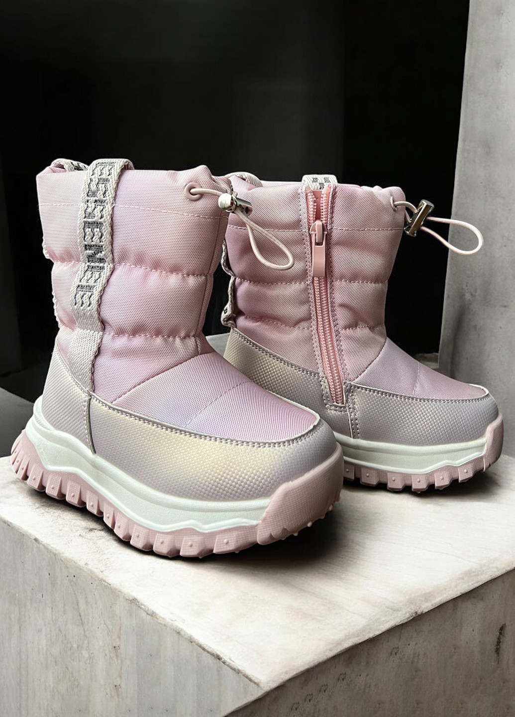 Розовые дутики Tom.M на молнии