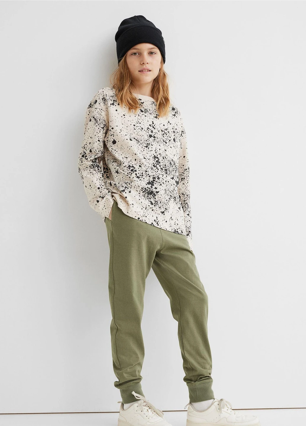 Хаки брюки H&M Basic