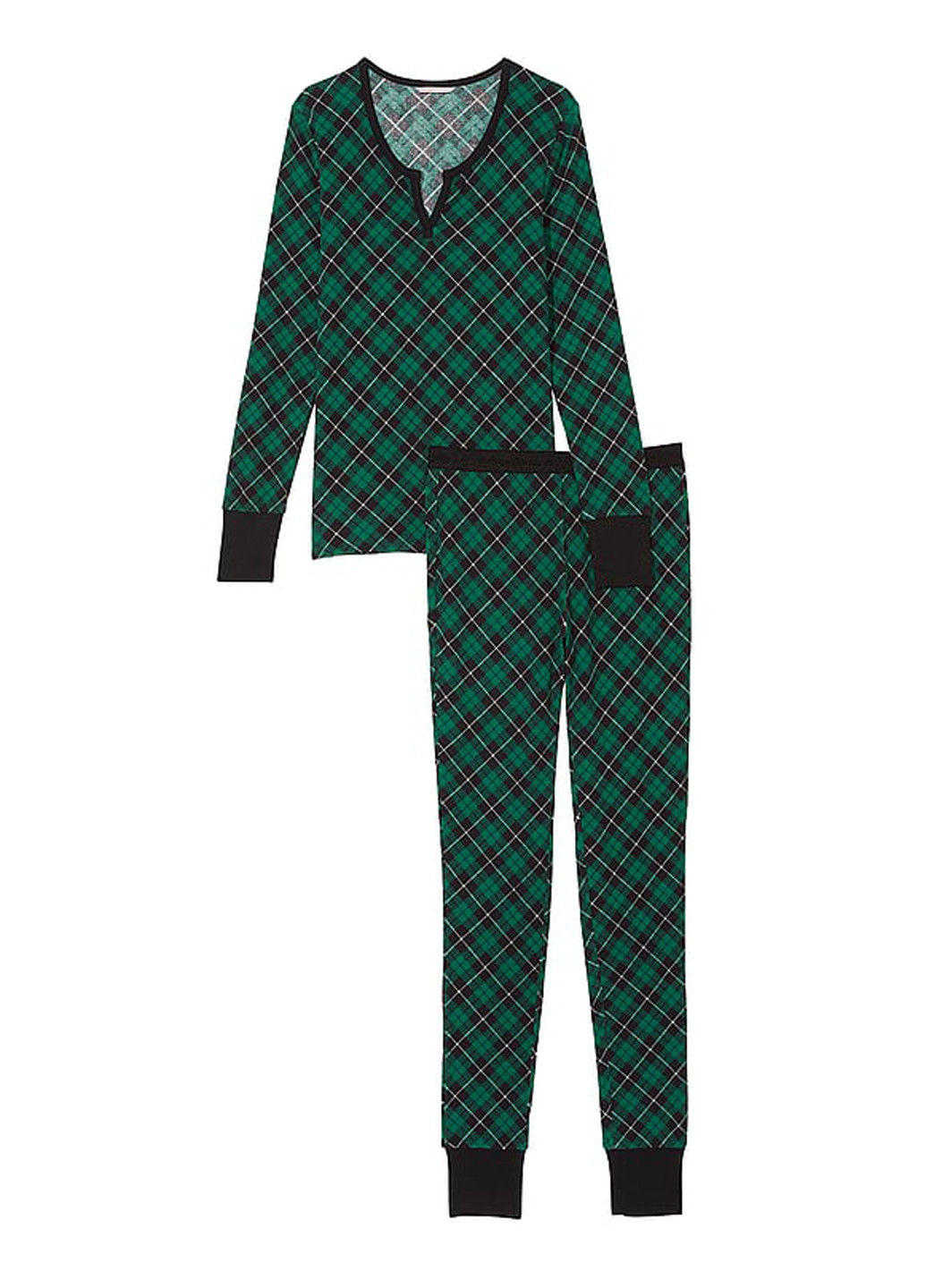 Зелена всесезон піжами (лонгслів, штани) лонгслив + брюки Victoria's Secret