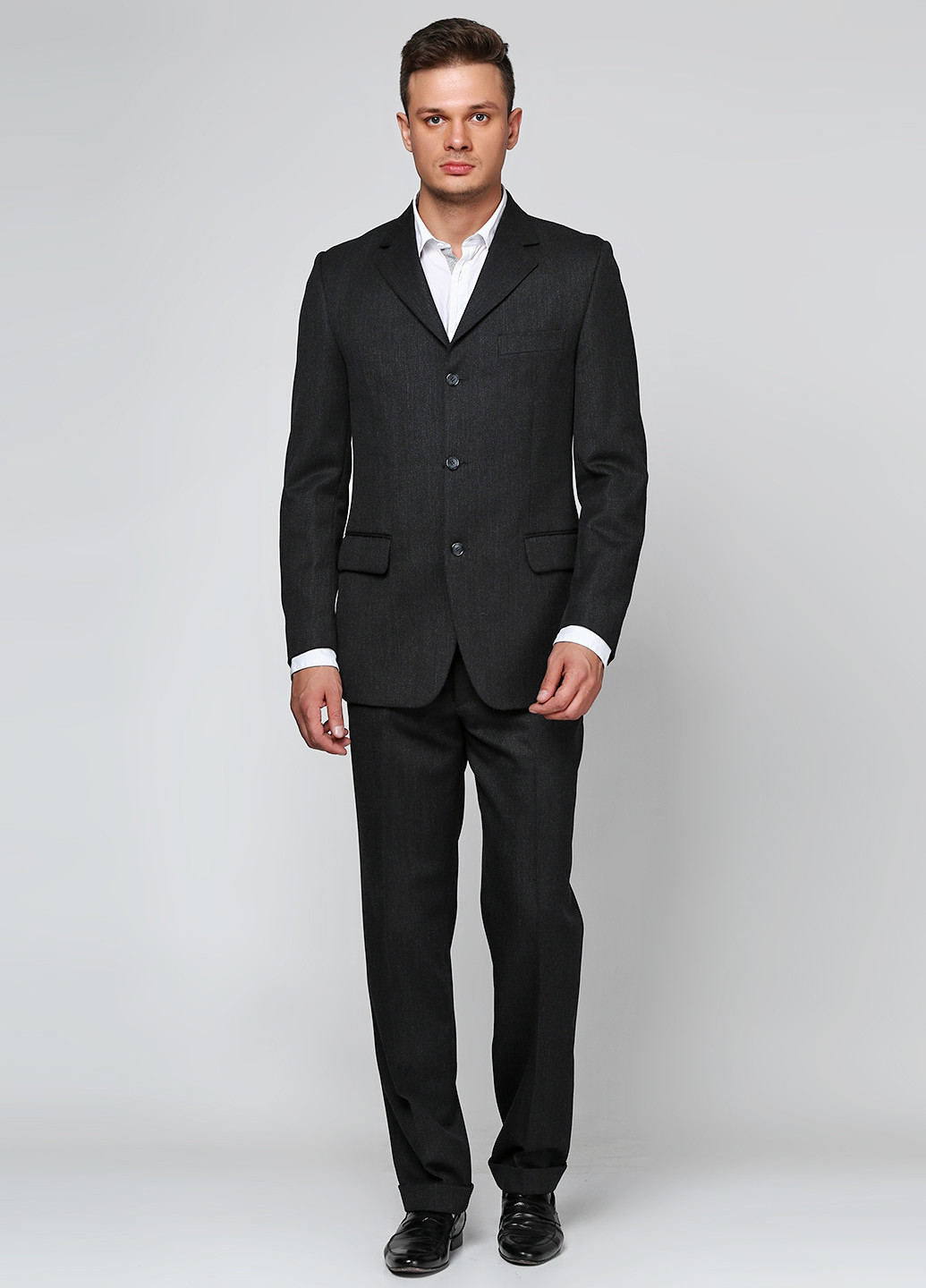 Темно-серый демисезонный костюм (пиджак, брюки) брючный Bocodo