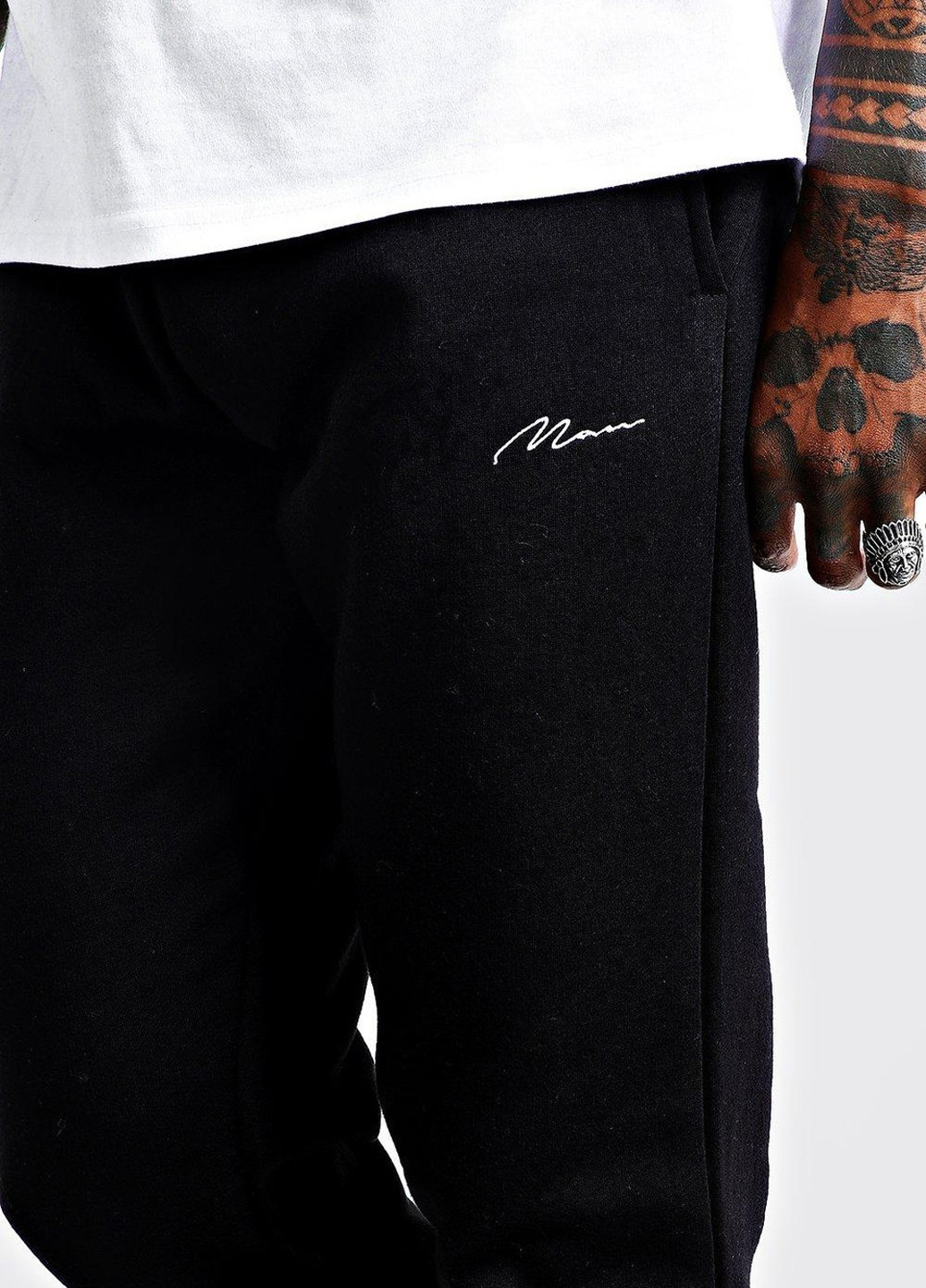 Черные спортивные демисезонные джоггеры брюки Boohoo