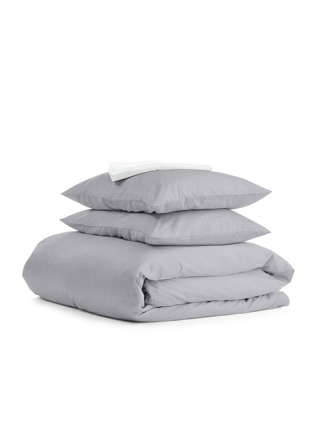 Комплект евро постельного белья RANFORS GREY SNOWFLAKES GREY White (2 наволочки 50х70 в подарок) Cosas (251281554)