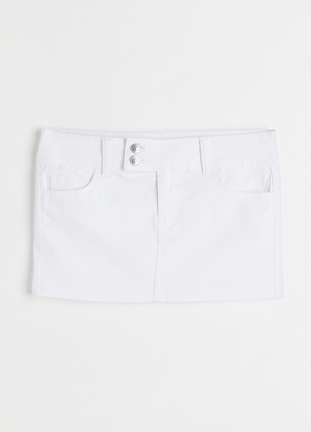 Белая откровенный однотонная юбка H&M карго