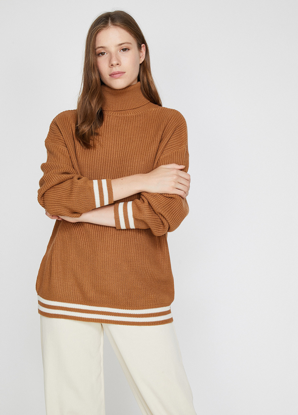 Светло-коричневый зимний свитер KOTON