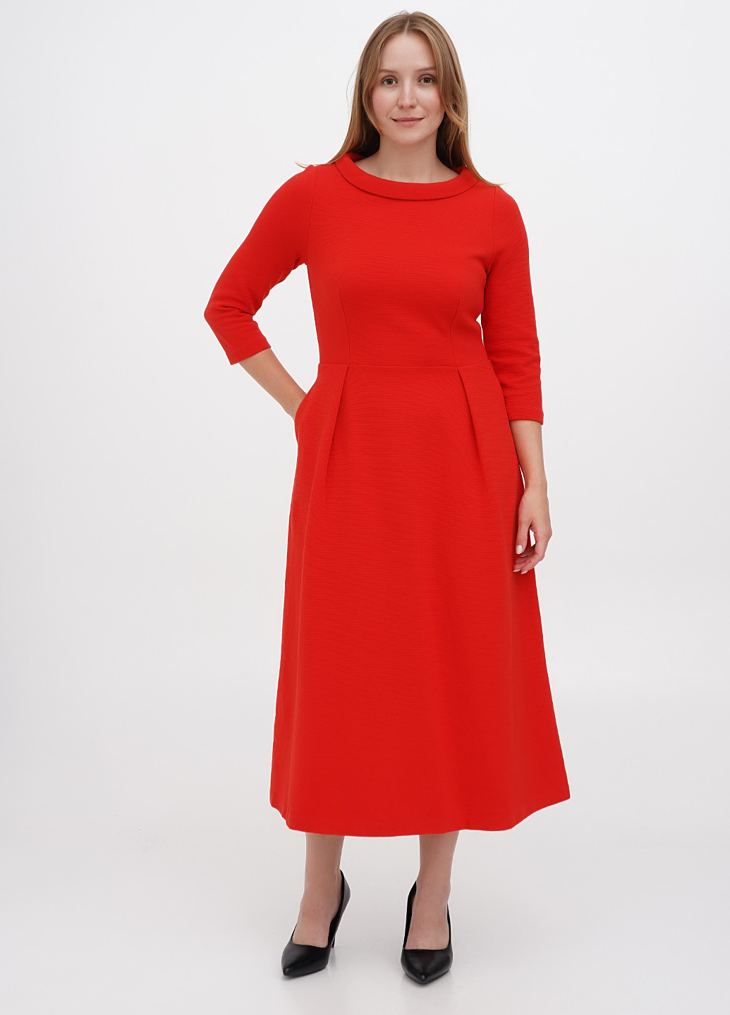 Красное кэжуал платье Boden однотонное