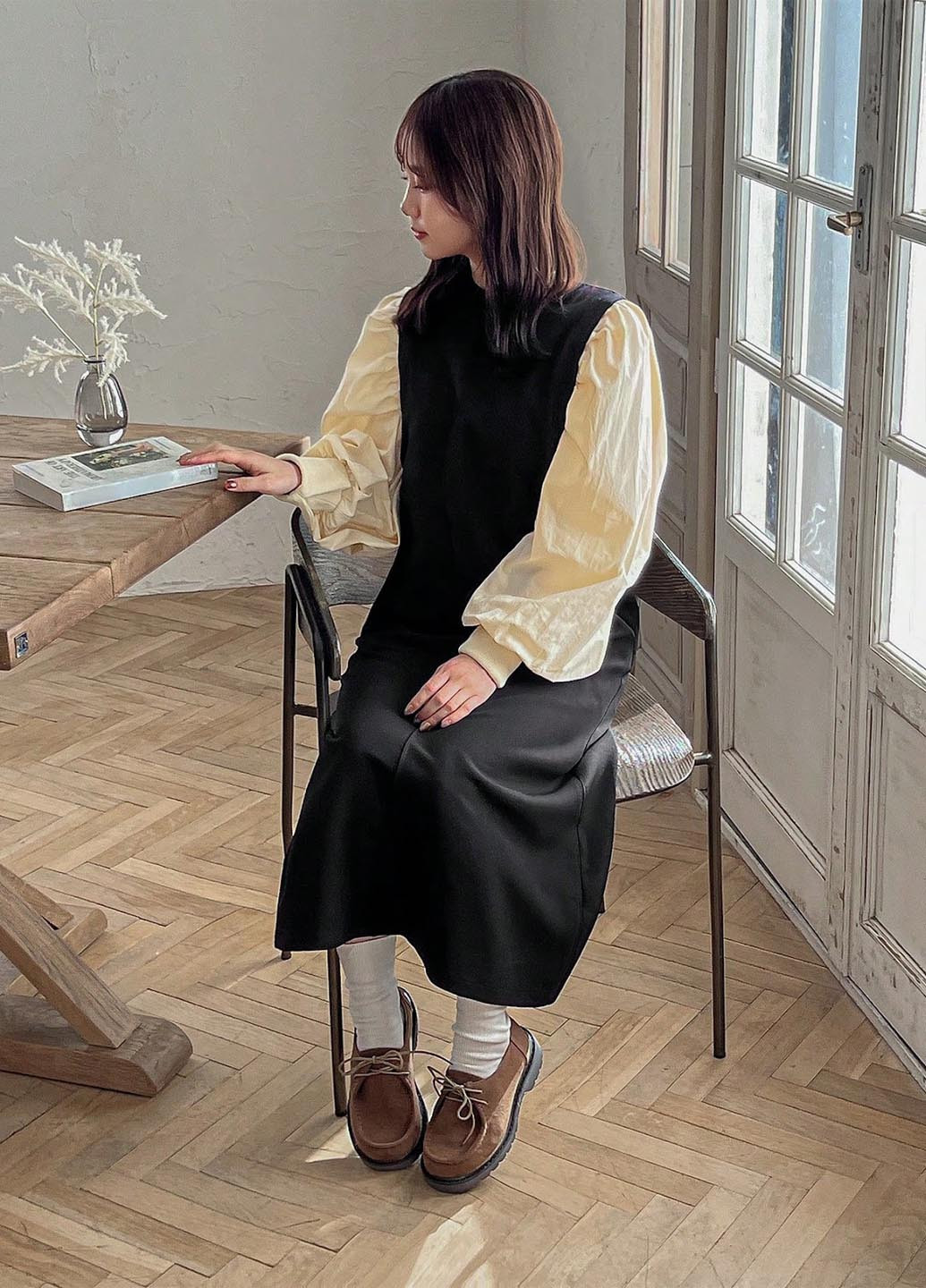 Комбинированное кэжуал платье а-силуэт SHEIN колор блок