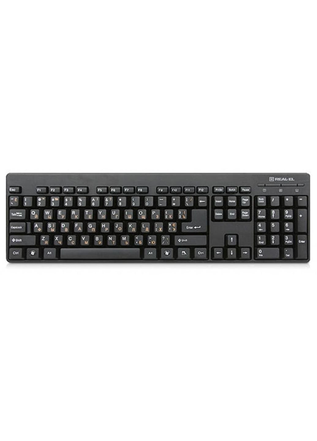 Клавіатура 502 стандартна, USB, чорна Real-El (250604304)