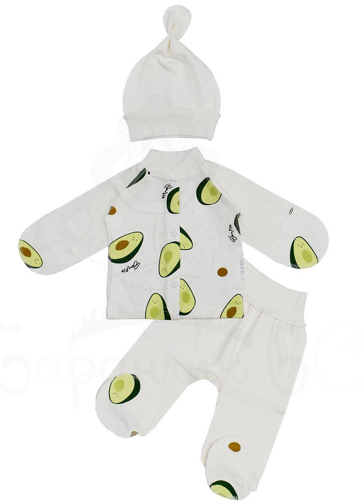 Бежевий демісезонний набір у пологовий будинок для новонародженого Баранчик БО