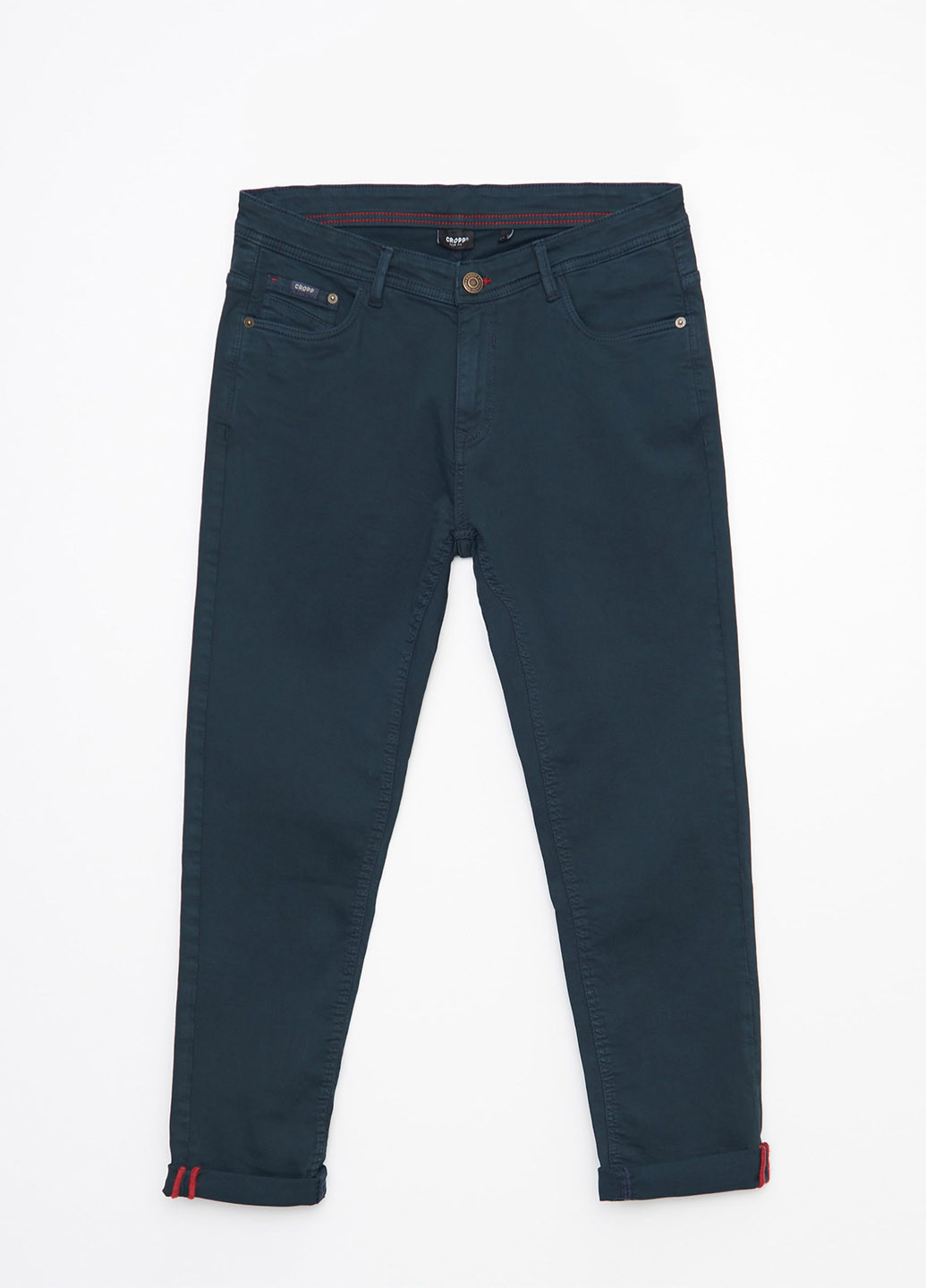 Темно-синие джинсовые демисезонные чиносы брюки Cropp