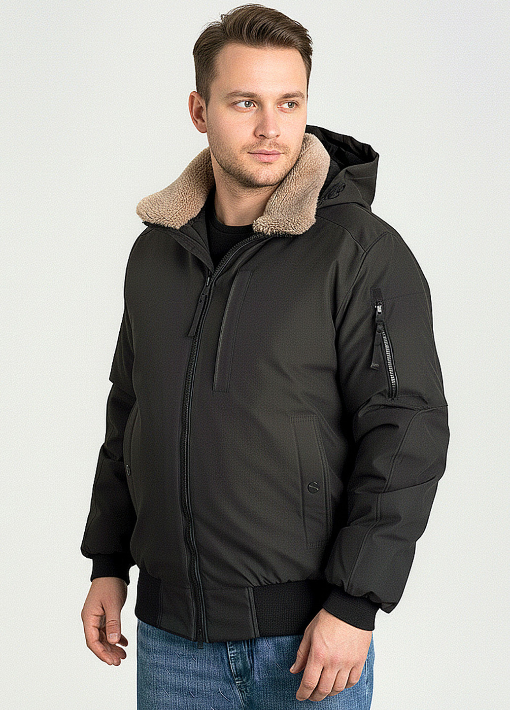 Оливковая (хаки) зимняя куртка Sun's House