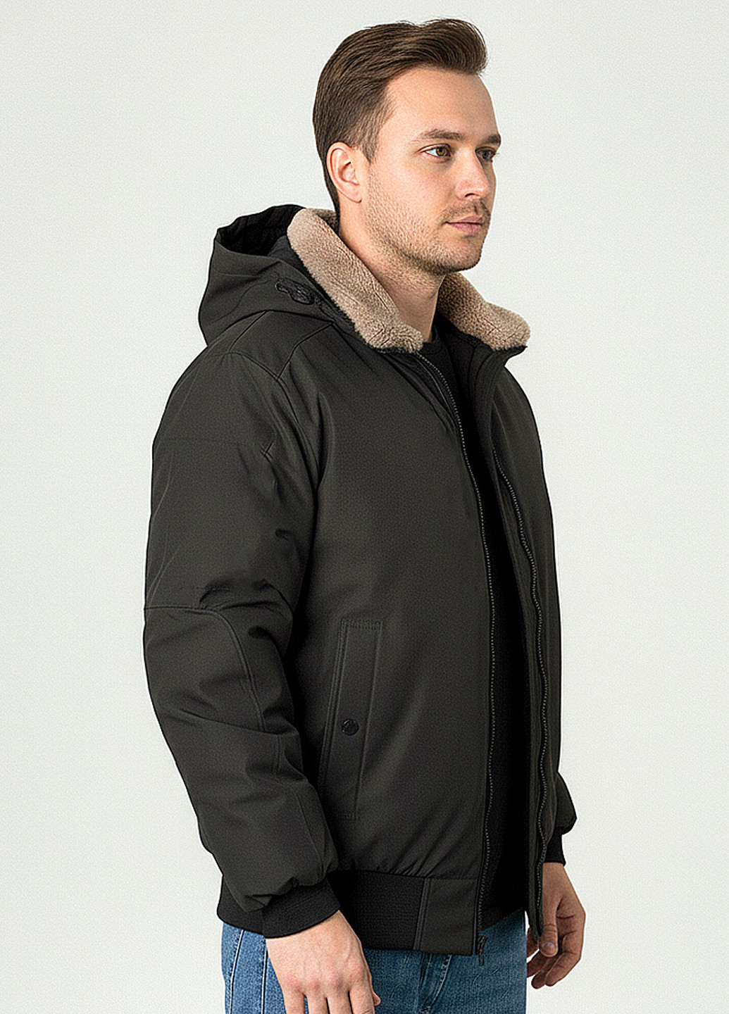 Оливковая (хаки) зимняя куртка Sun's House