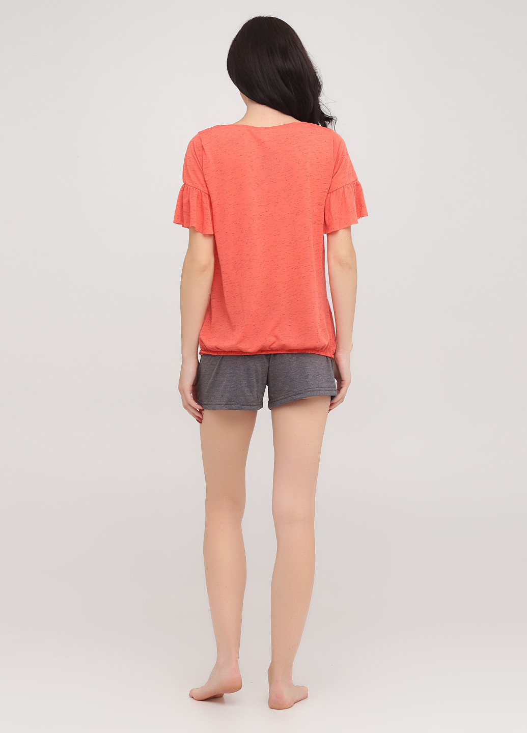 Коралловый демисезонный комплект (футболка, шорты) Nicoletta