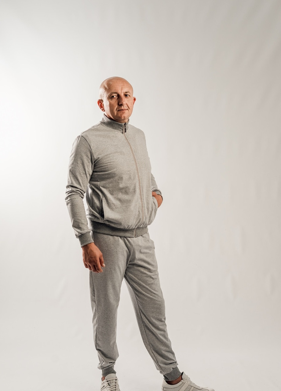 Серый демисезонный мужской спортивный костюм v.o.g. брючный V.O.G.