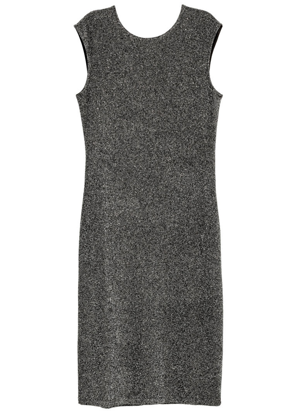 Темно-серое кэжуал платье футляр H&M меланжевое