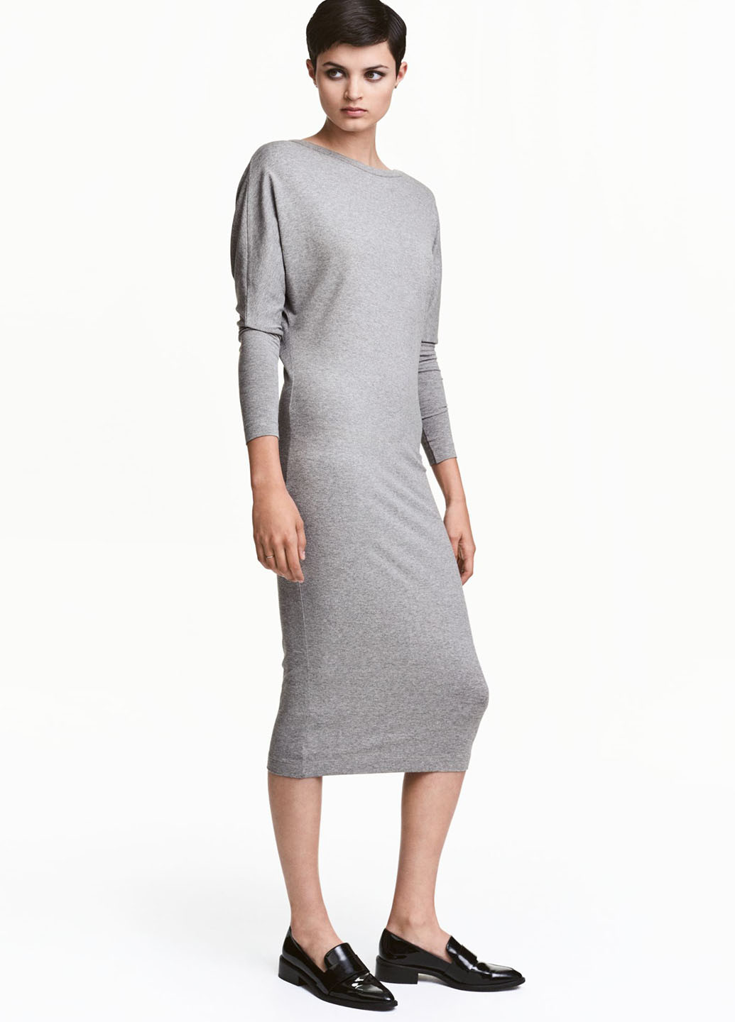 Сіра кежуал сукня H&M меланжева